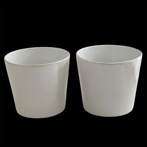 IKEA SAMLAS Pots White Pearlessence Iridescent Pearlized set of two